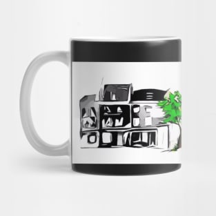 The Neighborhood, in black and white. Mug